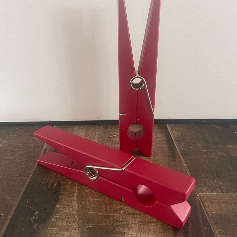 Set of giant functional and fun decorative clothespins